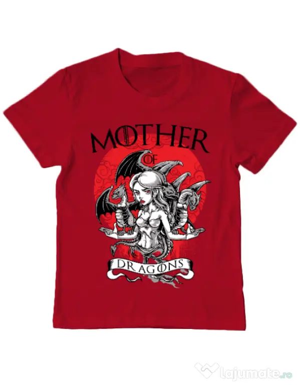 Tricou ADLER copil Mother of dragons Rosu