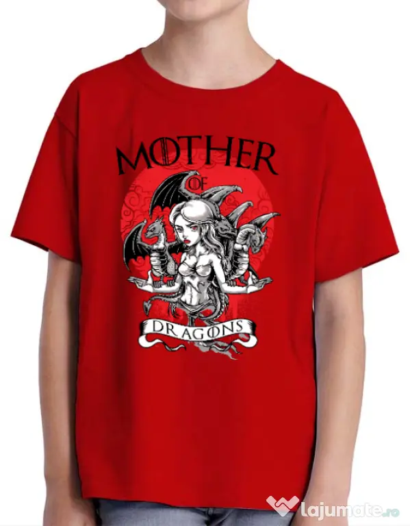 Tricou ADLER copil Mother of dragons Rosu