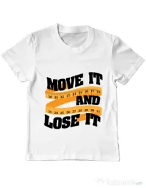 Tricou ADLER copil Move it and lose it Alb