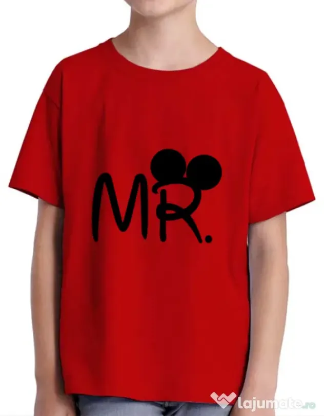 Tricou ADLER copil Mr Mickey Rosu