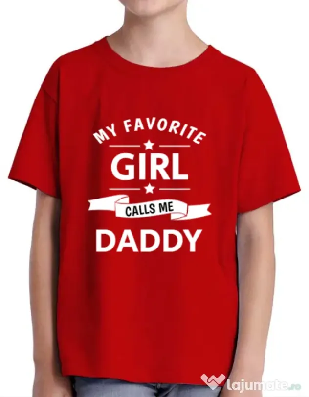 Tricou ADLER copil My favorite girl Rosu