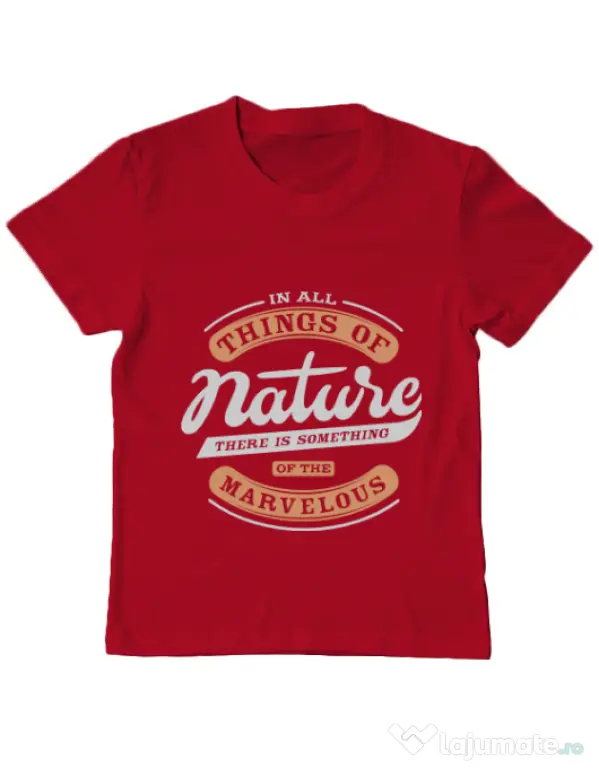 Tricou ADLER copil Nature Rosu