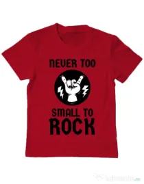 Tricou ADLER copil Never too small to rock Rosu