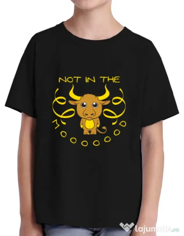 Tricou ADLER copil Not in the mood Negru