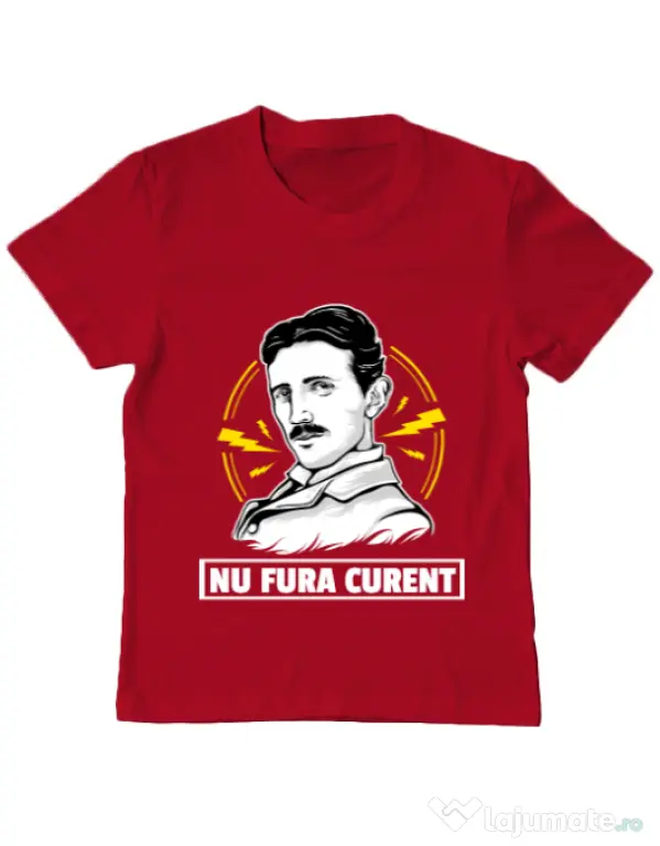 Tricou ADLER copil Nu fura curent Rosu