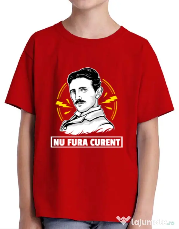 Tricou ADLER copil Nu fura curent Rosu