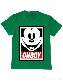 Tricou ADLER copil Oh boy Verde mediu