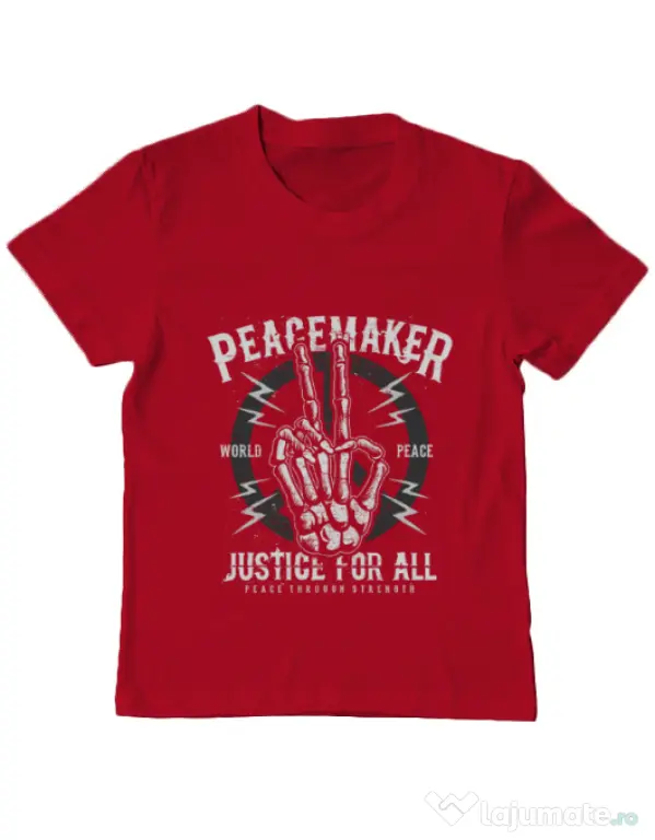 Tricou ADLER copil Peace Maker Rosu