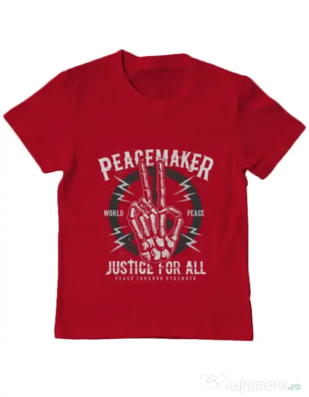 Tricou ADLER copil Peace Maker Rosu
