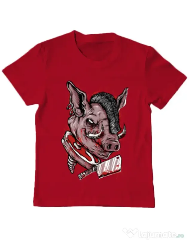 Tricou ADLER copil Pig Saw Rosu