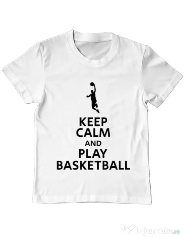 Tricou ADLER copil Play basketball Alb