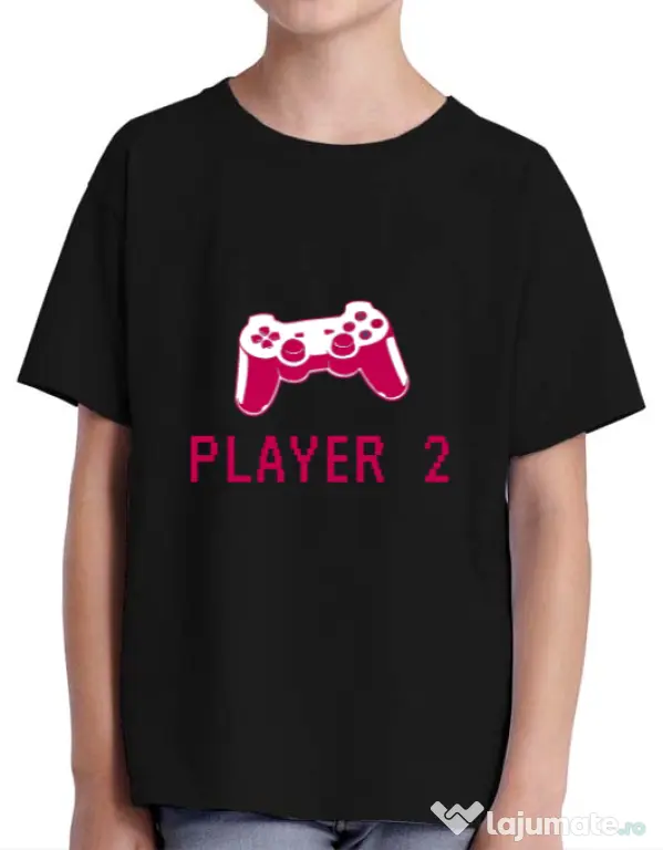 Tricou ADLER copil Player 2 Negru