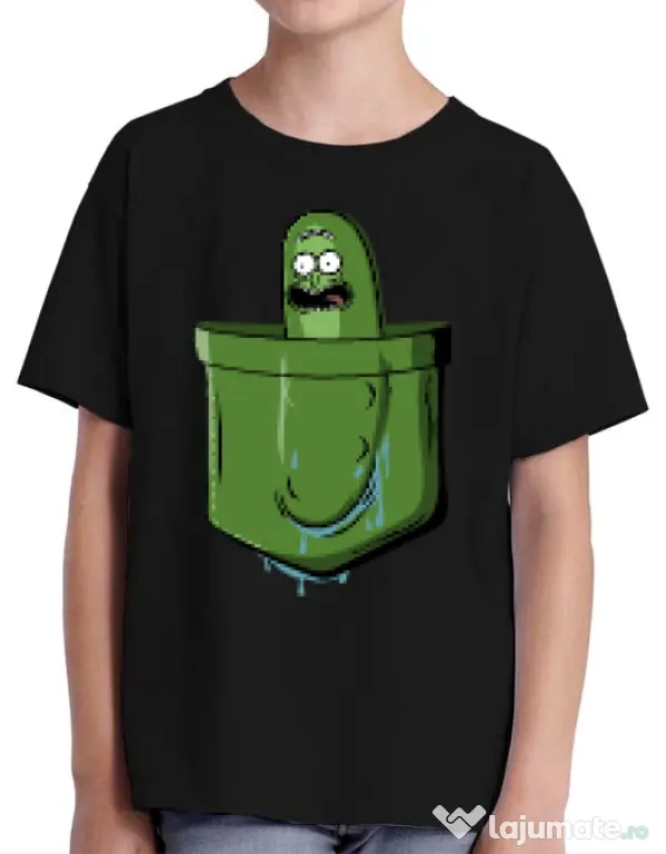 Tricou ADLER copil Pocket Pickle Negru
