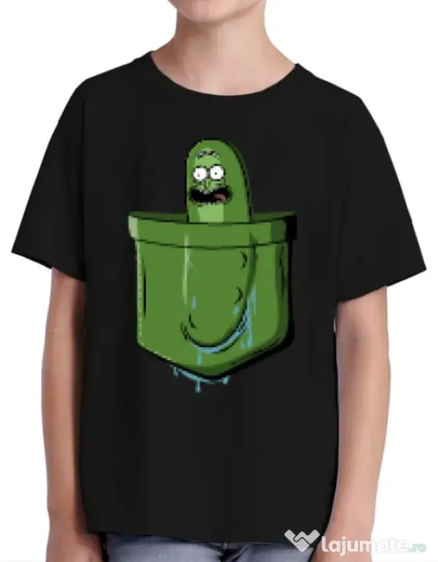 Tricou ADLER copil Pocket Pickle Negru
