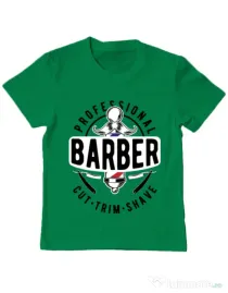Tricou ADLER copil Professional barber Verde mediu