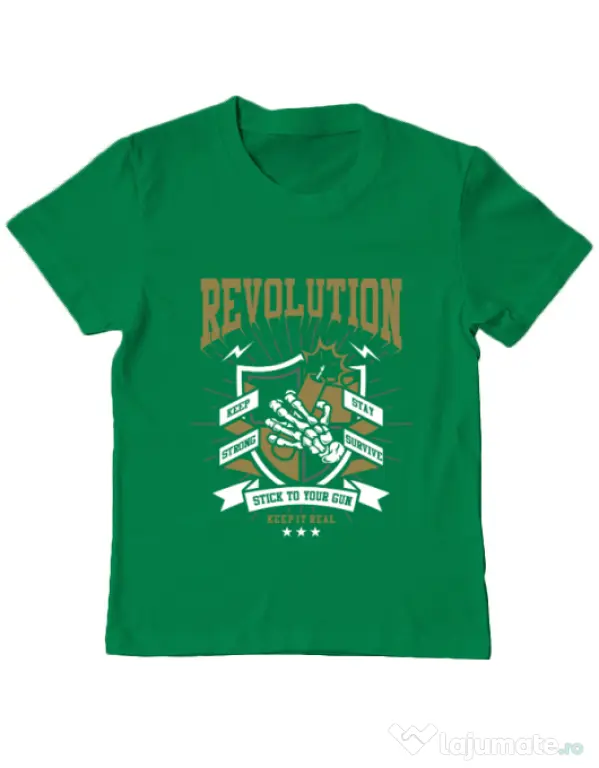 Tricou ADLER copil Revolution Verde mediu