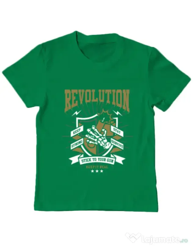 Tricou ADLER copil Revolution Verde mediu