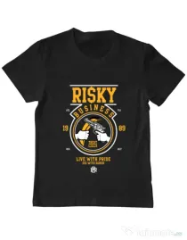 Tricou ADLER copil Risky Business Negru