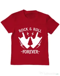 Tricou ADLER copil Rock and roll Rosu