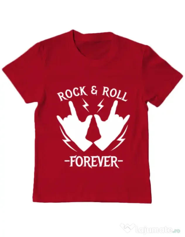Tricou ADLER copil Rock and roll Rosu