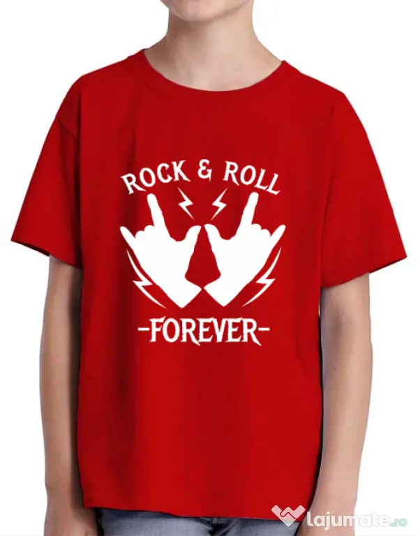 Tricou ADLER copil Rock and roll Rosu