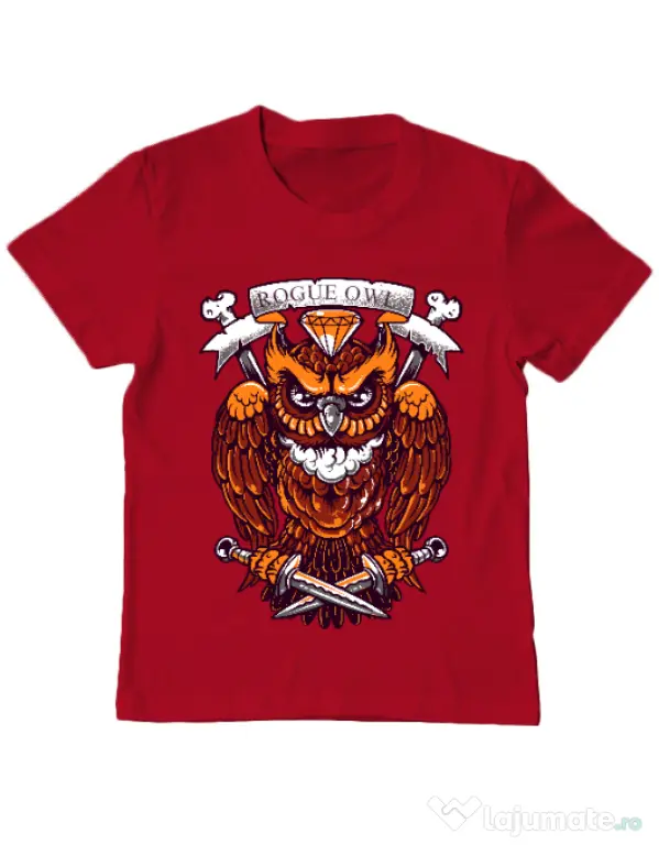 Tricou ADLER copil Rogue owl Rosu