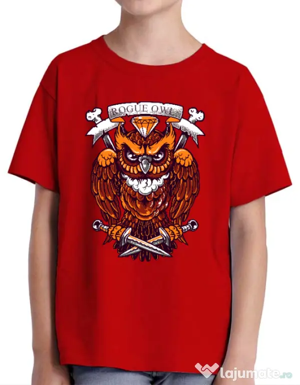 Tricou ADLER copil Rogue owl Rosu