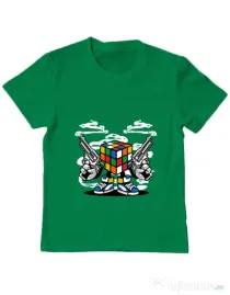 Tricou ADLER copil Rubix Killer Verde mediu