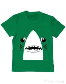 Tricou ADLER copil Shark suit Verde mediu