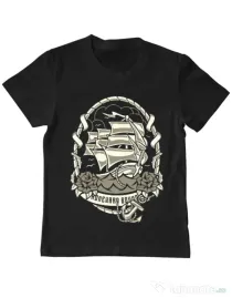 Tricou ADLER copil Ship Negru