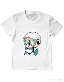 Tricou ADLER copil Skull Holiday Alb