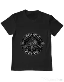 Tricou ADLER copil Sniper Squad Negru