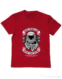 Tricou ADLER copil Space Rebellion Rosu