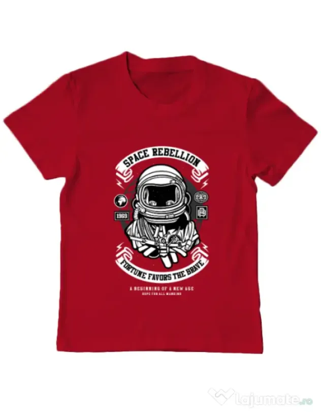 Tricou ADLER copil Space Rebellion Rosu