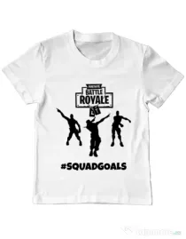 Tricou ADLER copil Squad goals Alb