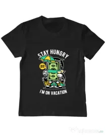 Tricou ADLER copil Stay Hungry Negru