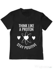 Tricou ADLER copil Stay positive Negru