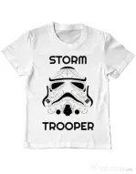 Tricou ADLER copil Storm trooper Alb