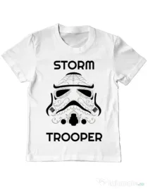 Tricou ADLER copil Storm trooper Alb