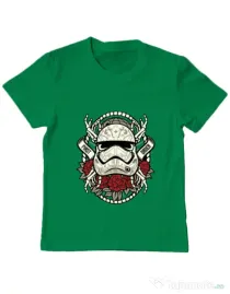 Tricou ADLER copil Sugar Skull Trooper Verde mediu