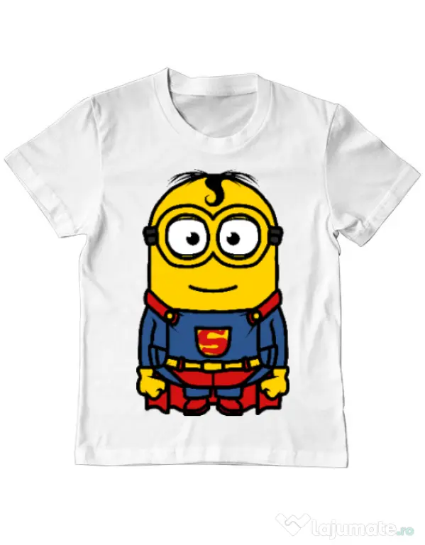 Tricou ADLER copil Super minion Alb