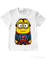 Tricou ADLER copil Super minion Alb