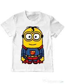Tricou ADLER copil Super minion Alb