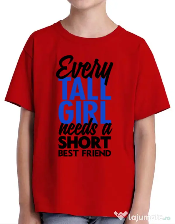 Tricou ADLER copil Tall girl Rosu