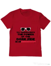 Tricou ADLER copil The power of the dork side Rosu