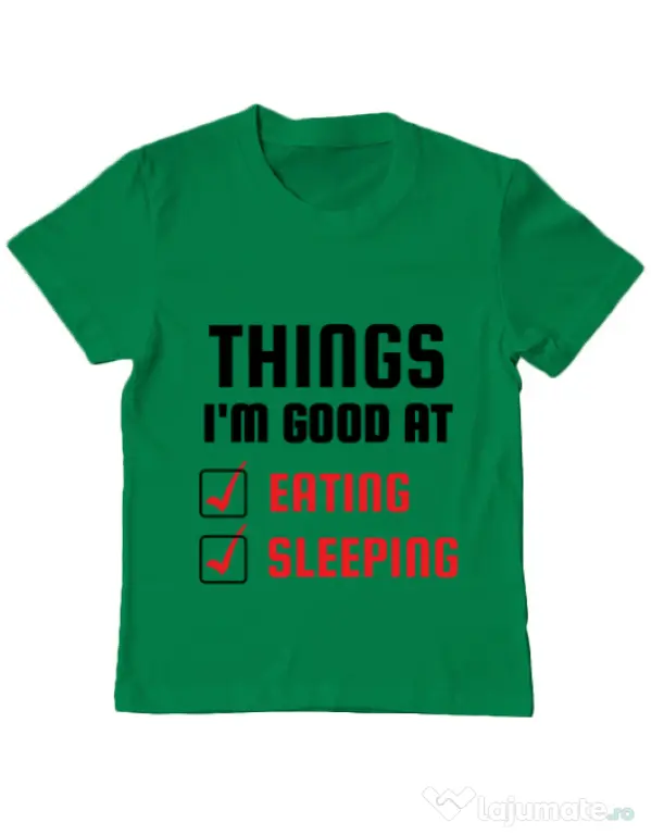 Tricou ADLER copil Things I am good at Verde mediu