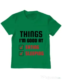 Tricou ADLER copil Things I am good at Verde mediu