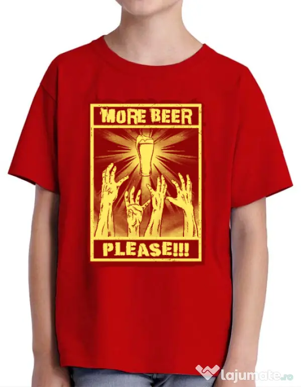 Tricou ADLER copil Thirsty zombies Rosu