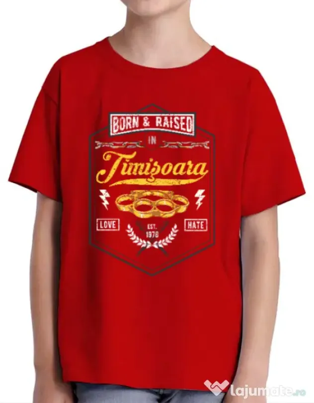 Tricou ADLER copil Timisoara Rosu