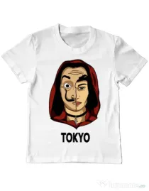 Tricou ADLER copil Tokyo Alb